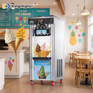 Máquina de helado de servicio suave de 3 <span class=keywords><strong>sabores</strong></span> comercial de alta calidad, máquina de helado eléctrica profesional de pie para negocios - Product Image 1