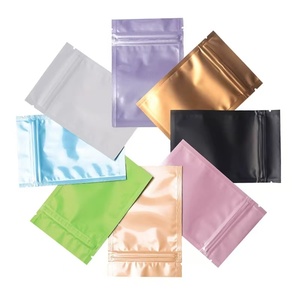 Còn Hàng 3 Túi Nhựa Khóa Kéo Bằng Nhôm Lá Nhôm Màu Hồng Đen Khóa Kéo Chống Mùi Kim Loại Mylar Có Thể Khóa Lại - Product Image 2