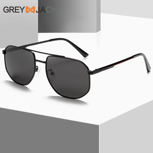 แว่นกันแดดโลหะยูนิเซ็กส์เกรย์แจ็ค G016 UV400 เลนส์โพลาไรซ์ TAC ประเภท 3 แว่นกันแดดกรอบทอง - Product Image 4