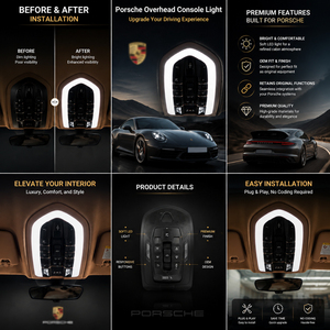 Luz LED de lectura para techo de coche, lámpara de ambiente interior para Porsche Cayenne, Macan, Panamera, luz nocturna de lujo para cabina de auto. - Product Image 2