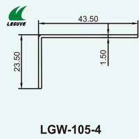 Protection d'angle en plastique rigide pour murs, bandes de bordure à bord inégal, vente en gros, LEGUWE LGW-105-4