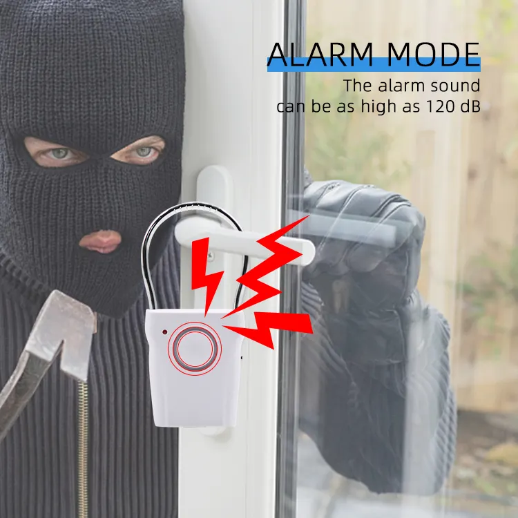 110dB Home Security Door Handle Sensor Alarm Wireless Anti Theft Device Door Alarm System