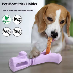 Yeni tasarım çevre dostu kauçuk döner ağaç çatal köpek oyuncak Bite dayanıklı aperatif sopa Fixer için sıkıntı kabartma - Product Image 6