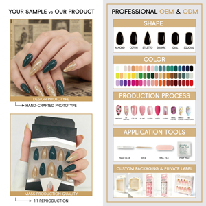 <span class=keywords><strong>Uñas</strong></span> Postizas Negras con Brillo <span class=keywords><strong>Morado</strong></span> Degradado, <span class=keywords><strong>Uñas</strong></span> Artificiales <span class=keywords><strong>Cortas</strong></span> Cuadradas, Logotipo Personalizado, <span class=keywords><strong>Uñas</strong></span> Postizas Reutilizables para Mujer - Product Image 3
