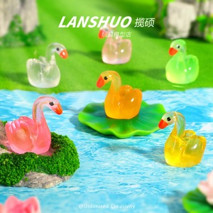 หงส์เรซิ่น Lanshuo ของตกแต่งงานฝีมือ 3 มิติ รูปทรงสัตว์ ของสะสม งานศิลปะ ของประดับตกแต่ง ของเล่นโมเดลพลาสติกหลากสี ฤดูใบไม้ผลิ 2026 - Product Image 2