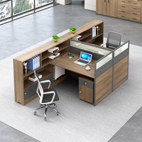 Buena calidad moderno madera natural Modular 1,5 m Mdf estación de trabajo mesa de oficina muebles de oficina mesa de recepción frontal de oficina