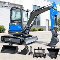 Mini-excavatrice NIMBUS avec moteur Yanmar EPA, 2,8 tonnes, micro-excavatrice sur chenilles, 1 tonne, 2 tonnes, petite excavatrice agricole à vendre, livraison gratuite