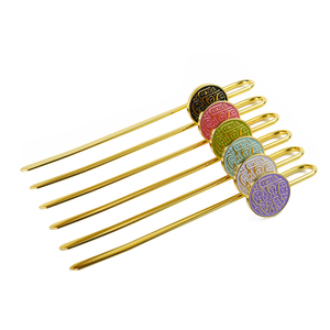 Khuyến Mại Giá Rẻ Thiết Kế Thương Hiệu Của Bạn Sáng Bóng Mạ Tan Chảy Bookmarks Trống In Ấn Etch Với Truyền Thống Nguyên Tố Trang Trí - Product Image 2