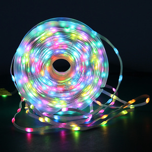 Ngoài Trời Không Thấm Nước 12V Ws2811 4 Pin Dây Màu Đen Khoảng Cách LED Pixel Chuỗi Đèn Cổ Tích Ánh Sáng Chuỗi Đèn Giáng Sinh - Product Image 4