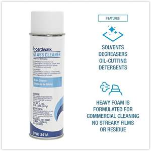 Limpiador de Vidrios Boardwalk 341ACT con Aroma Dulce, 18.5 Oz. Lata de Aerosol Desechable, Caja de 12 Unidades - Product Image 6