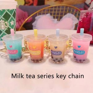 Nouvel Arrivage Porte-clés Gobelet de Bubble Tea avec Perles, Porte-clés Ours en Peluche Boba Liquide, Porte-clés Boba Flottant - Product Image 3