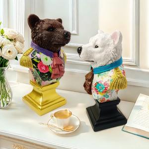 Nuevo mueble de TV para sala de estar, de alta gama, estilo ligero y lujoso, con adorno de oso, regalo, mueble para vinos, decoración de entrada, resina - Product Image 2