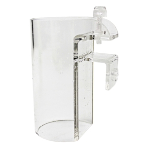 Mangeoire flottante transparente en acrylique pour poissons combattants, crevettes et plantes – Design cylindrique en plastique - Product Image 1