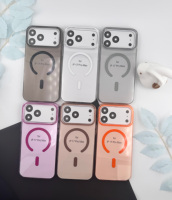 Coque transparente colorée magnétique pour iPhone 18 Pro Max 17 16 15 Plus 13 Pro Max 17 Air Funda Forros Capa OEM