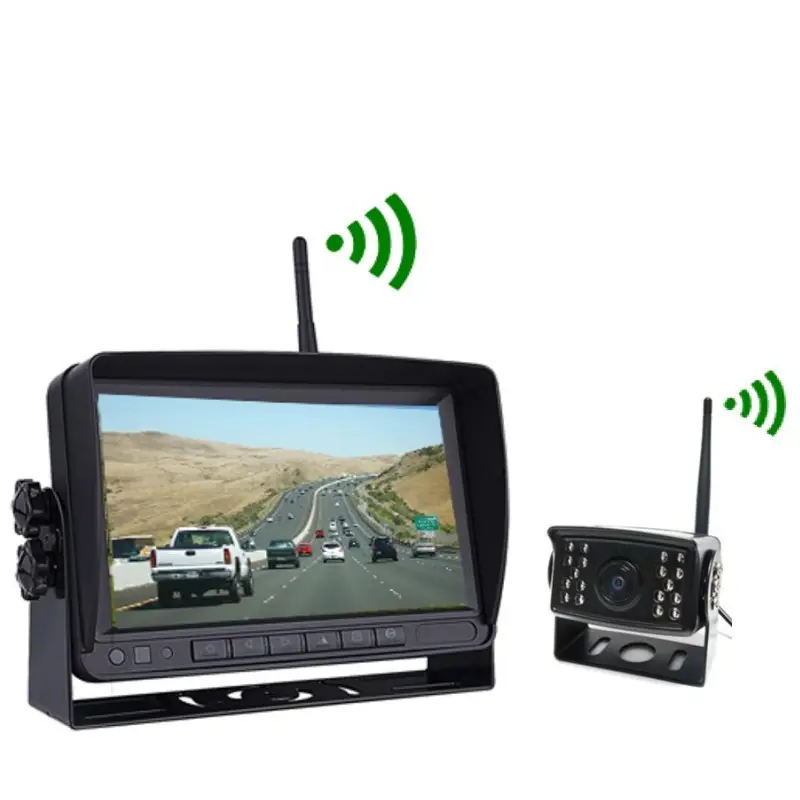 Hot sell 7 Inch HD Quad View Car Monitor Camera Universal auto accessory Bus Van reverse truck wireless Monitor and car camera
