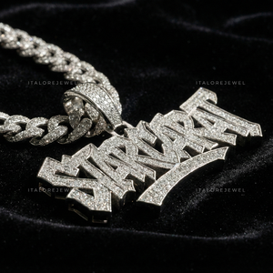 Pendentif Lettre Moissanite STARCARAT en Argent Sterling 925, Breloque Alphabet Plaqué Or, Bijou Initial Élégant, Cadeau Tendance - Product Image 3