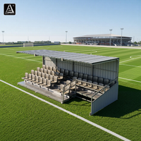 Stade de football intelligent, tribune de l'arène sportive, conteneur maritime transformé en tribune, tribune de conteneur sportif permanente