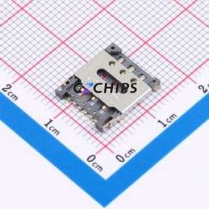 XDSM-0639-0250 SIM Card Connector SMD Connector Flip Cover Type Nano SIM Card 1.4mm - Product Image 1