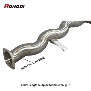 ท่อไอเสียกลางขนาด 2.75 นิ้ว ความยาวเท่ากัน สำหรับ BMW M2 G87 ปี 2021-2024 เครื่องยนต์ 3.0T S58B30A ผลิตจากสแตนเลส 304 - Product Image 3