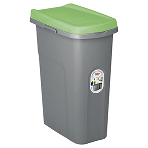 Contenedor de Basura de Plástico de 40L con Tapa de Color y Ruedas, Sistema Ecológico - Product Image 1