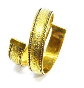 2025 Turkey Bronze Brass 20mm Korean Style Christmas Gift for Kids <b>Engraved</b> Gold Plated Designs spring summer bracelet cuff - Product Image 4