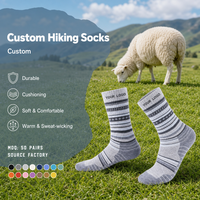 Chaussettes de randonnée thermiques personnalisées en gros, chaussettes de trekking durables et renforcées, fournisseur de chaussettes de sport d'extérieur anti-humidité
