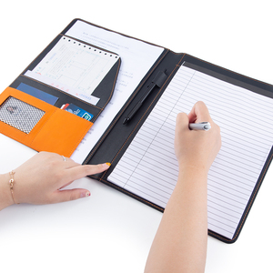 Quà Tặng Khuyến Mại Tùy Chỉnh Da PU Cartera Cá Nhân In Thư Mục Đen Cho Tài Liệu A4 Bản Đồ Danh Mục Đầu Tư - Product Image 5