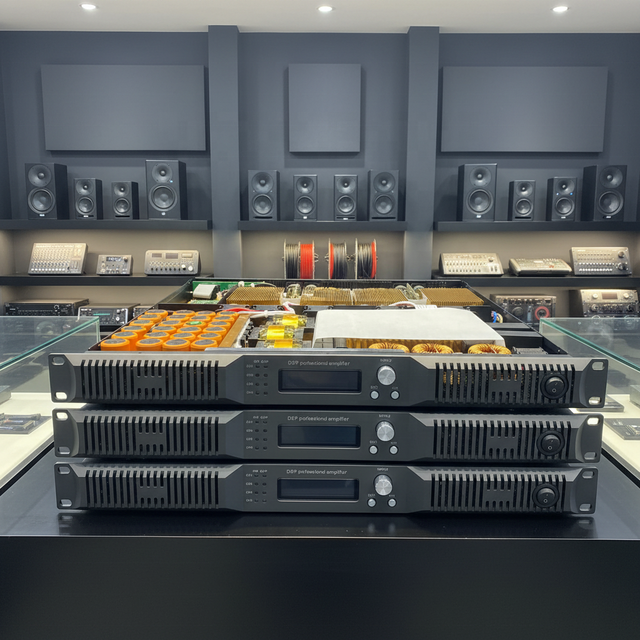 Professional Stage Performance 4x2500w 8Ohm High Power Amplifier 1U Class D 90-265V Active Amplifier 4 Channel DSP Amplifier