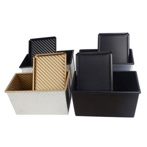 Loyang Roti Aluminium Bergelombang Anti Lengket Bentuk Persegi Panjang Loyang Roti Pullman Bergelombang 450g Loyang Roti Sandwich Toast Dengan Tutup - Product Image 4