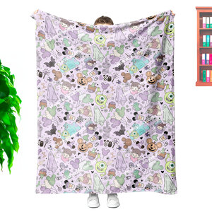 Vente en gros de couvertures épaisses et chaudes imprimées personnalisées avec nom, motifs <span class=keywords><strong>Pixar</strong></span> Disney, Stitch, Baby Monsters Inc, avec logo d'étiquette gratuit - Product Image 4