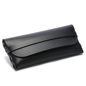 Étui à lunettes <span class=keywords><strong>Coque</strong></span> rigide Étui à lunettes de soleil portable Étui à lunettes en cuir PU à la mode - Product Image 3