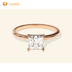 Bague en <span class=keywords><strong>diamant</strong></span> de culture, taille princesse, <span class=keywords><strong>or</strong></span> <span class=keywords><strong>jaune</strong></span> 1 carat, pour femme, <span class=keywords><strong>or</strong></span> <span class=keywords><strong>jaune</strong></span> 14k 585, alliance <span class=keywords><strong>solitaire</strong></span> en <span class=keywords><strong>diamant</strong></span> - Product Image 5