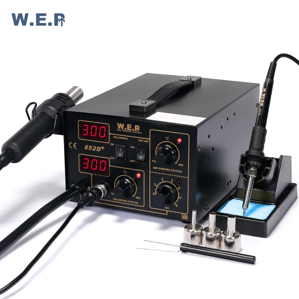 WEP — pompe à Air chaud réglable 852D +, avec Station de soudage à Air chaud