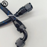 Kit de tuyaux d'huile et de carburant tressés en nylon et acier inoxydable AN4 AN6 AN10 AN12 AN16 AN20 avec raccords pivotants, kit personnalisé en PTFE pour E85
