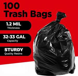 Sacs poubelle robustes Huamaohengchun de 30-33 gallons (lot de 100) – Grandes doublures pour poubelles de 33x39 pouces - Product Image 4