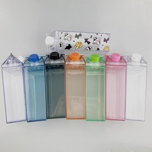 Bouteilles d'eau en plastique anti-fuite de 500 ml, 750 ml, 1000 ml, 1900 ml, avec couvercle à vis, pour les fêtes, lavables au lave-vaisselle, design minimaliste - Product Image 2