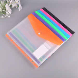 Portadocumenti A4 in PP Spesso con Bottone a Pressione e Etichetta, 11 Fori per Raccoglitori ad Anelli, Sostituzione Portadocumenti Trasparente - Product Image 5
