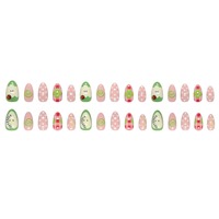 Uñas Postizas W2211 con Diseño de Mariquita, Notas Musicales y Puntos, al por Mayor, Lindas y Divertidas, Estilo INS, ABS Premium, Disponibles en Stock