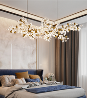 Lustre LED en verre de luxe moderne pour restaurant, villa, duplex, salon, lampe en verre en forme de grappe, lustre décoratif pour hôtel et bureau