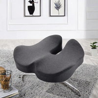 Coussin de siège en mousse à mémoire de forme en forme de U, 100% polyester tricoté, antidérapant, orthopédique, soulagement des douleurs de la prostate, du coccyx, de la sciatique et du dos
