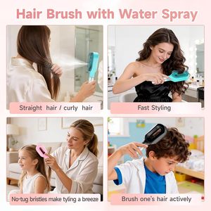<span class=keywords><strong>Spazzola</strong></span> Spray per Capelli - <span class=keywords><strong>Spazzola</strong></span> Nebulizzatrice 2 in 1 Portatile con Spruzzo d'Acqua per Districare e Acconciare - Product Image 4