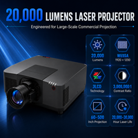 Projecteur haute luminosité 20000 lumens avec six lentilles optionnelles pour installation à courte et longue portée