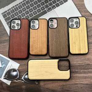Funda de Madera Natural con Textura de Grano para iPhone 17 Pro Series, Funda de TPU con Madera de Nogal Real para iPhone 16 15 14 13 - Product Image 2