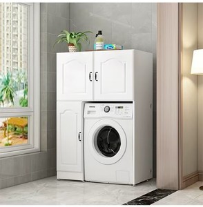 Armario alto de almacenamiento de balcón de madera protector solar impermeable unidad pequeña tambor armario de lavandería combinación de ventana de Bahía armario integrado - Product Image 1