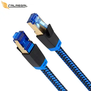 Kabel Ethernet kucing 8 desain baru, kualitas tinggi lembut fleksibel 1m 2m 3m panjang disesuaikan