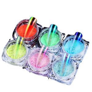 Sirena inspirada en 6 <span class=keywords><strong>colores</strong></span> Nail Art Set Ice Transparent Aurora Nude Net Red para Magic Mirror <span class=keywords><strong>Neon</strong></span> Pink para Magic Mirror Nail - Product Image 1