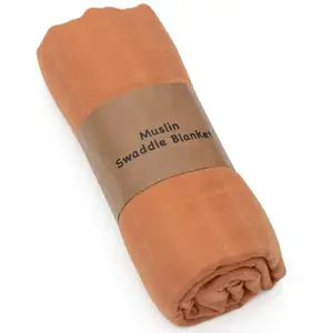 2023 Wholesale New Color Soft Silky Bamboo Cotton Wraps Upsimples Unisex Neutral Muslin Receiving Blankets