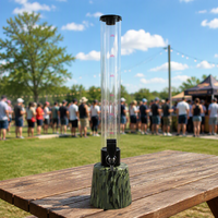 Fontaine à bière LED 3L avec tube à glace, distributeur de bière lumineux en plastique, personnalisable avec logo