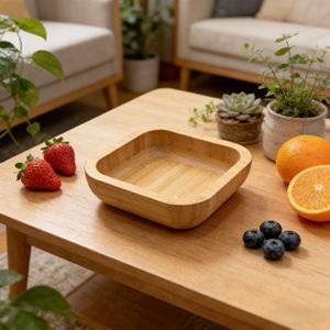 Ciotola per Insalata in Bambù Naturale Ecologica, Leggera e Non Tossica, Design Tradizionale per Uso Domestico e Catering Commerciale - Product Image 2