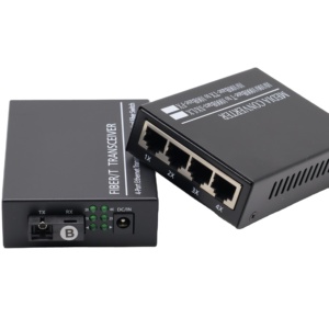 20km sợi Quang Phương tiện truyền thông chuyển đổi 10/100Mbps <span class=keywords><strong>Ethernet</strong></span> chuyển đổi với 4 cổng RJ45 & 1 SC sợi độc đáo 4 cổng sợi phương tiện truyền thông chuyển đổi - Product Image 2